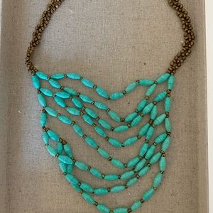 Noonday Collection Paper Bead Bib Necklace